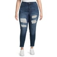 thumbnail image 1 of Dollhouse Womens Junior Plus Destructed Skinny, 1 of 5