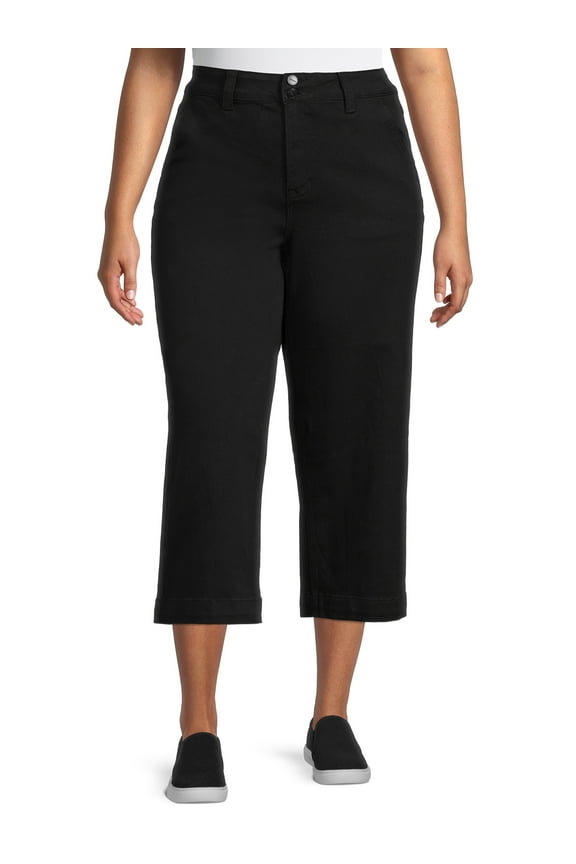 Womens Junior Plus Wide Leg Crop