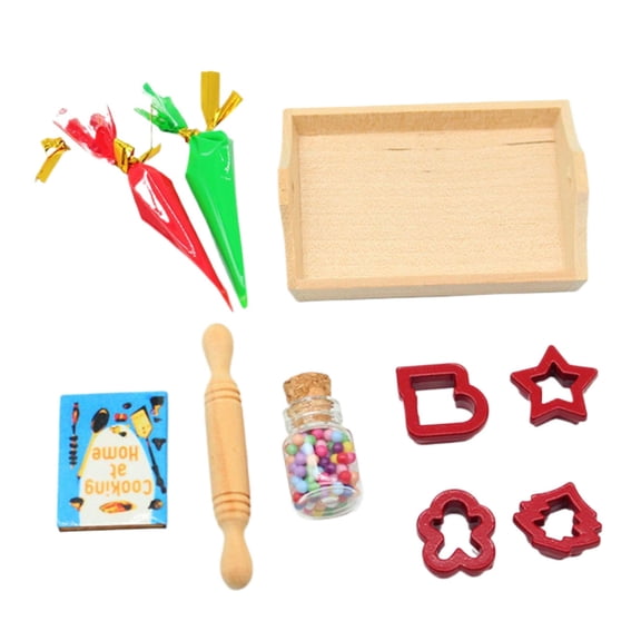 Dollhouses Miniature Baking Kits Realistic Baking Mold Eggs Tray Perfect for Kitchens and Dining Rooms