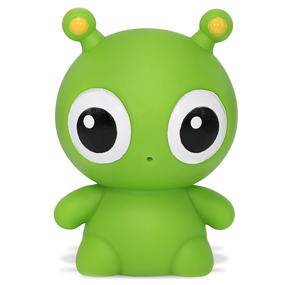 DolliBu Alien Bath Buddy Water Squirter Toy - Floating Space Creature Bath Toy for Bathtub, Pool, or Beach, Fun Unicorn Rubber Water Toy for Bath Time - 3 Inches