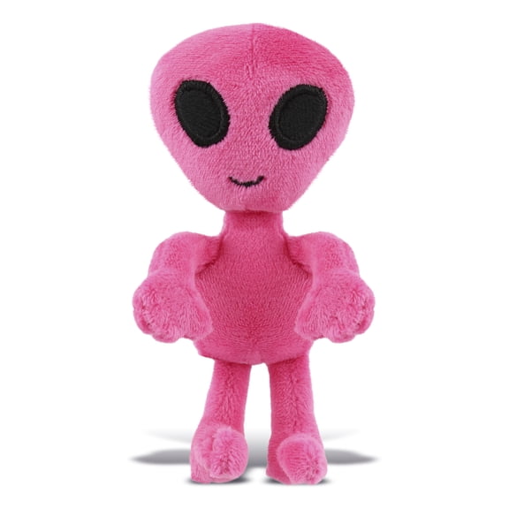DolliBu Alien Plush Refrigerator Magnet - Fluffy Alien Stuffed Plush Magnet, Fun and Cute Space Magnet For Kitchen Fridge, Locker, Home Decor and Office Decorative Novelty Accessory - 4 Inch Pink