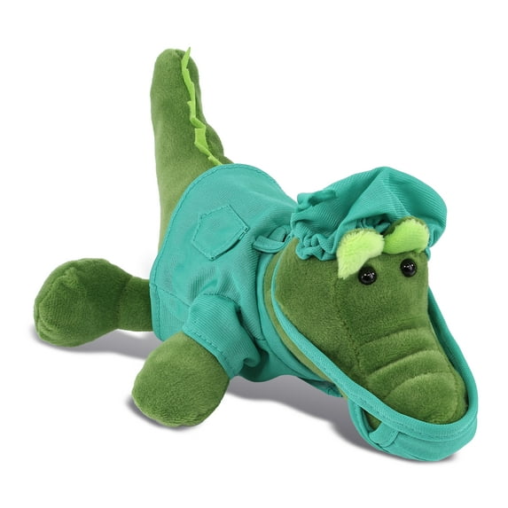 DolliBu Alligator Doctor Plush Toy - Super Soft Alligator Doctor Stuffed Animal Dress Up with Cute Scrub Uniform and Cap Outfit - Fluffy Doctor Toy Plush Gift - 6 Inches