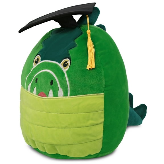 DolliBu Alligator Graduation Plush Toy - Snug-Mooshies Alligator Graduation Stuffed Animal Dress Up with Graduation Cap with Tassel - Reward Celebration Grad Gift - 10 Inch