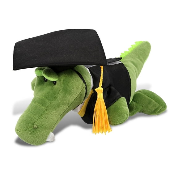 DolliBu Alligator Graduation Plush Toy - Soft Huggable Graduation Stuffed Animal Dress Up with Gown and Cap with Tassel Outfit - Cute Congratulatory Graduation Gift - 7.5 Inches