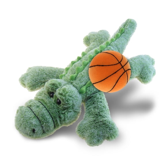DolliBu Alligator Large Stuffed Animal with Basketball Plush - Soft Huggable Alligator, Adorable Playtime Plush Toy, Cute Wildlife Gift, Plush Doll Animal Toy for Kids and Adults - 16.5 Inch