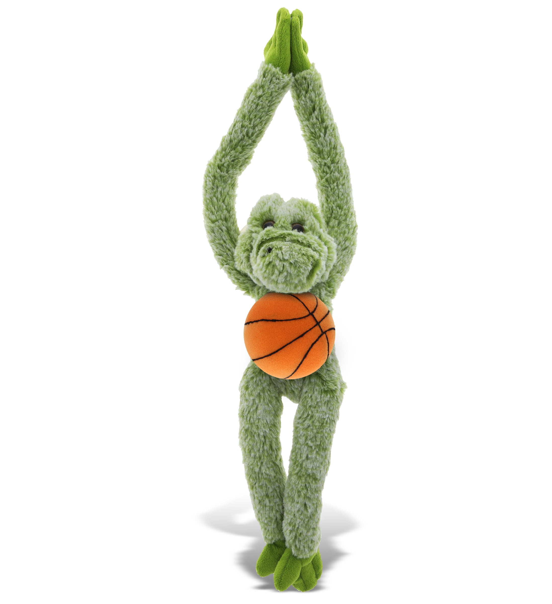 DolliBu Alligator Stuffed Animal with Basketball Plush - Soft Alligator with Long Arms, Adorable Playtime Plush Toy, Cute Wildlife Gift, Plush Animal Toy for Kids and Adults - 21 Inch