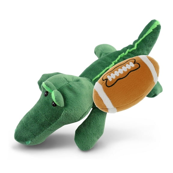 DolliBu Alligator Stuffed Animal with Football Plush - Soft Huggable Alligator, Adorable Playtime Plush Toy, Cute Wildlife Gift, Plush Doll Wild Animal Toy for Kids and Adults - 6 Inches