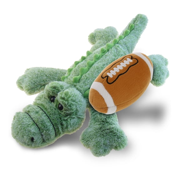 DolliBu Alligator Stuffed Animal with Football Plush - Soft Huggable Alligator, Adorable Playtime Plush Toy, Cute Wildlife GiftPlush Doll Animal Toy for Kids and Adults - 16.5 Inch