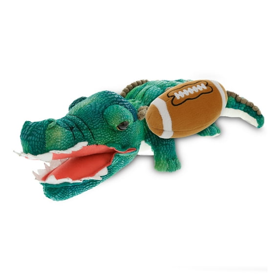 DolliBu Alligator Stuffed Animal with Football Plush - Soft Huggable Green Alligator, Adorable Playtime Plush Toy, Cute Wildlife GiftPlush Doll Animal Toy for Kids and Adults - 24 Inch