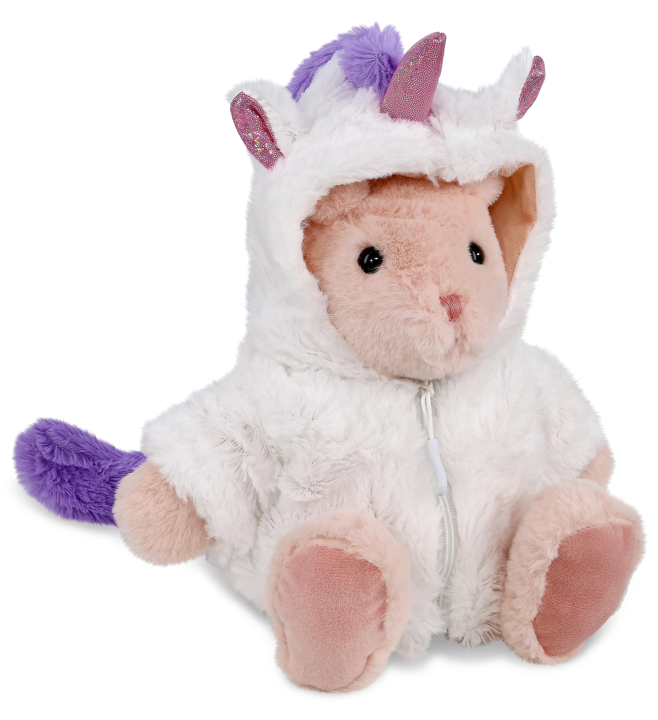 DolliBu Baby Pink Rabbit Unicorn Plush Stuffed Animal Toy - Super Soft Rabbit Unicorn Dress Up with Removable Plush Unicorn Outfit, Cute Rabbit Unicorn Fantasy Plush Gift with Unicorn Dress - 8 Inches