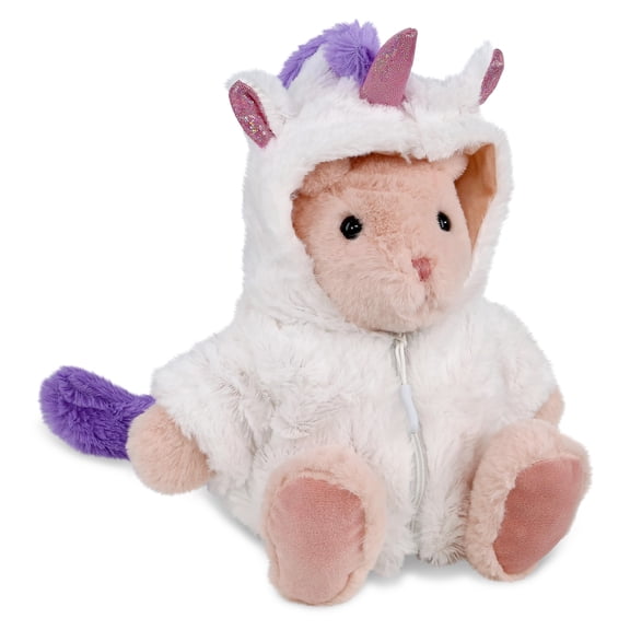 DolliBu Baby Pink Rabbit Unicorn Plush Stuffed Animal Toy - Super Soft Rabbit Unicorn Dress Up with Removable Plush Unicorn Outfit, Cute Rabbit Unicorn Fantasy Plush Gift with Unicorn Dress - 8 Inches