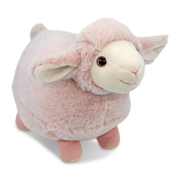 DolliBu Baby Pink Sheep Stuffed Animal - Super Soft Stuffed Animals for Girls and Boys, Adorable Stuffed Farm Creatures for Kids and Cute Farm Animals Cuddle Stuffed Animals for Adults - 11 Inches