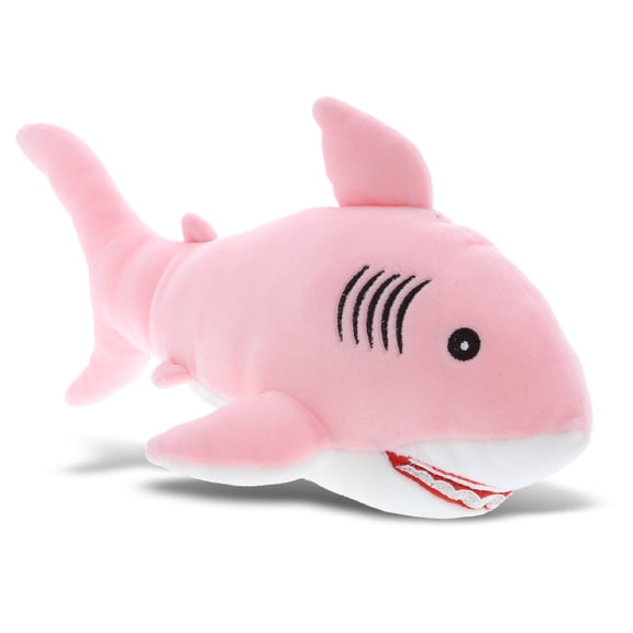 DolliBu Baby Soft Plush Pink Shark Toy - Stuffed Animal Shark Plush for Boys and Girls, Sea Animal Toys and Shark Gifts for Kids, Teens and Adults, Ocean Stuffed Animal Plush Toy Shark - 12 Inches