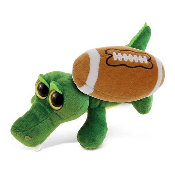DolliBu Big Eye Alligator Stuffed Animal with Football Plush  Soft Huggable Alligator, Adorable Playtime Plush Toy, Cute Ocean Life Gift Plush Doll Animal Toy for Kids and Adults  6 Inches