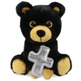 thumbnail image 1 of DolliBu Big Eye Black Bear Stuffed Animal with Silver Cross Plush - Religious Baptism Gifts for Boys and Girls, Dedication Christening Gifts Plush Prayer Toy Healing Stuffed Animal - 6 Inches, 1 of 6