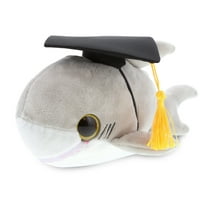DolliBu Big Eye Shark Graduation Plush - Graduation Stuffed Animal Plush Shark with Dress Up Cap with Tassel Outfit - Congratulations Graduation Gifts for Boys and Girls with Personalization - 6 Inch