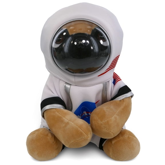 DolliBu Big Eyed Pug Dog Astronaut Plush Toy - Super Soft Wild Life Astronaut Stuffed Animal Plush with Space Helmet and NASA Astronaut Suit, Cute Spaceman Doll Decor for Girls and Boys - 10 Inch