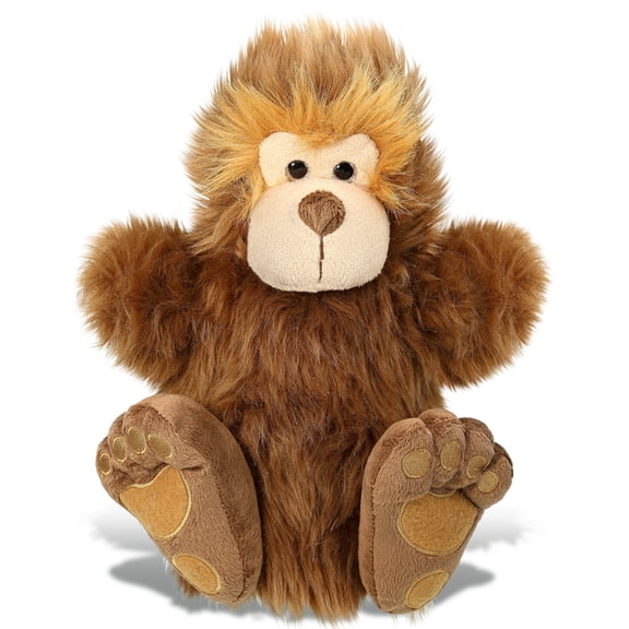 DolliBu Big Foot Hand Puppet Super Soft Stuffed Animal, Cute Realistic Stuffed Animals for Girls, Boys, Adults Animal Gifts, Kids Nursery Decor for Newborn, Cuddly Soft Baby Plush Toys - 10 Inches