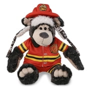 DolliBu Black Bear Firefighter Stuffed Animal - Super Soft Fireman Toy with Red Fireman Costume Outfit and Fireman Hat, Cute Wild Life Stuffed Animal Fire Fighter Doll Plush Toy for Kids - 12.5 Inch