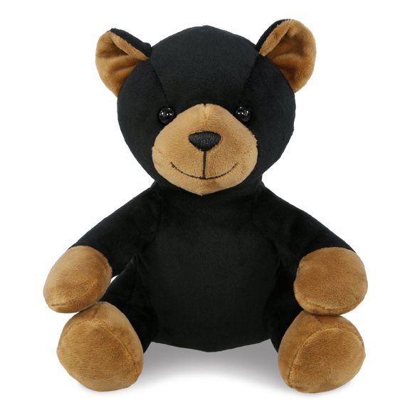 DolliBu Black Bear Plush - Super Soft Stuffed Animal Black Bear, Cute Realistic Stuffed Animal Toy for Boys and Girls, Adorable Plush Toy Gift for Baby, Kids, and Adults - 8 Inches
