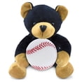 thumbnail image 1 of DolliBu Black Bear Stuffed Animal with Baseball Plush - Soft Huggable Black Bear, Adorable Playtime Plush Toy, Cute Wildlife Gift, Super Soft Plush Doll Animal Toy for Kids and Adults - 6 Inch, 1 of 7