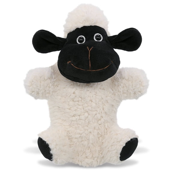 DolliBu Black Nose Sheep Plush Hand Puppet - Super Soft Stuffed Animal Black Nose Sheep Puppet Toy for Kids, Educational Cute Plush Puppets for Teaching, Games, and Shows