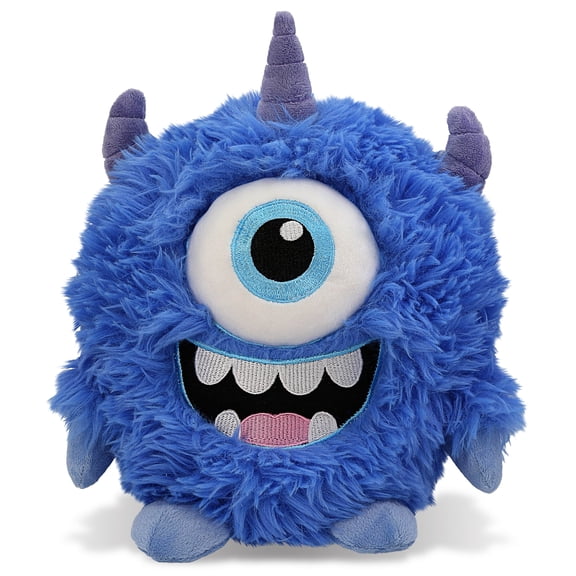 DolliBu Blue Monster Fuzzy Plush - Super Soft Stuffed Animal Monster, Cute Realistic Stuffed Animal Toy for Boys and Girls, Adorable Plush Creature Gift for Baby, Kids and Adults - 8.5 Inches