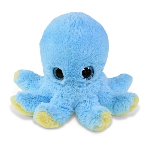 DolliBu Blue Octopus Big Eye Plush - Super Soft Stuffed Animal, Cute Sea Animal Plush, Adorable Fluffy Stuffed Animal for Boys, Girls, Stuffed Zoo Animals Plush Gift for Babies, Kids, Adults - 6 Inch