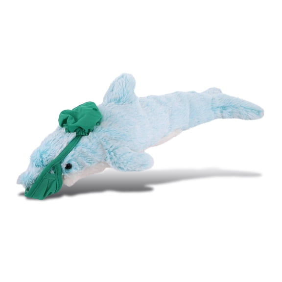 DolliBu Dolphin Small Doctor Plush Toy - Super Soft Dolphin Doctor Stuffed Animal Dress Up with Cute Scrub Cap & Face Mask Outfit - Fluffy Doctor Toy Plush Gift - 14 inch