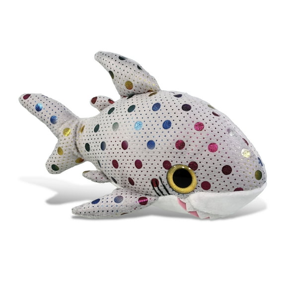 DolliBu Dotted Shark Big Eye Plush - Super Soft Stuffed Animal, Cute Sea Animal Plush, Adorable Fluffy Stuffed Animal for Boys, Girls, Stuffed Zoo Animals Plush Gift for Babies, Kids, Adults - 10 Inch