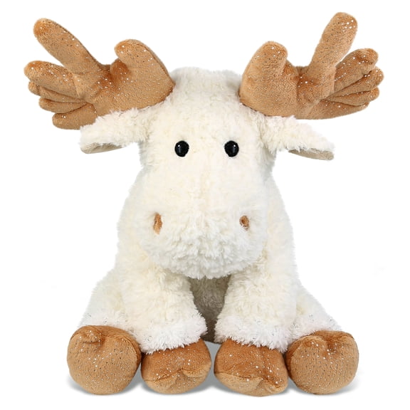 Dollibu Floppy Moose Stuffed Animal Cute Wild Animal Plush, 10.5 inches