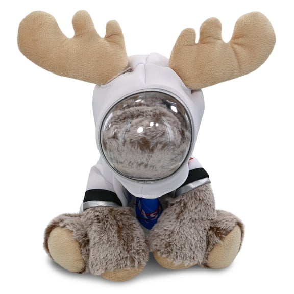 DolliBu Floppy Moose Astronaut Plush Toy - Super Soft Farm Life Astronaut Stuffed Animal Plush with Space Helmet and NASA Astronaut Suit, Cute Spaceman Doll Decor for Girls and Boys - 9 Inch