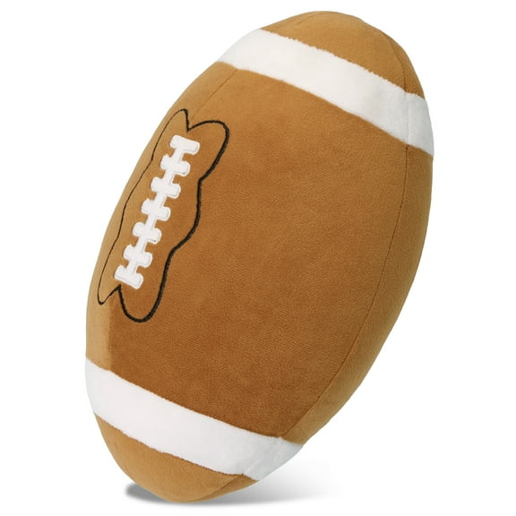 DolliBu Football Plush - Fluffy Soft Plush Ball for Playing Catch with Kids, Playtime Squishy Football Plush Toy for Girls and Boys, Stuffed Football Room Decor for Nursery or Kids Room - 6 Inches