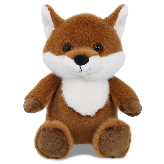 DolliBu Fox Stuffed Animal - Super Soft Brown Fox Plush Toy for Girls and Boys, Cute Plush Wildlife Animal Toy Gift for Kids and Adults - 8 Inches
