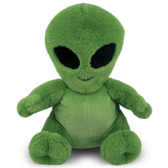 DolliBu Green Alien Plush Stuffed Toy -  Soft and Huggable Alien Figure Stuffed Doll, Adorable Green Plush Galaxy Stuff Outer Space Alien Toy, Cute Space Toy for Kids and Adults - 11 Inches