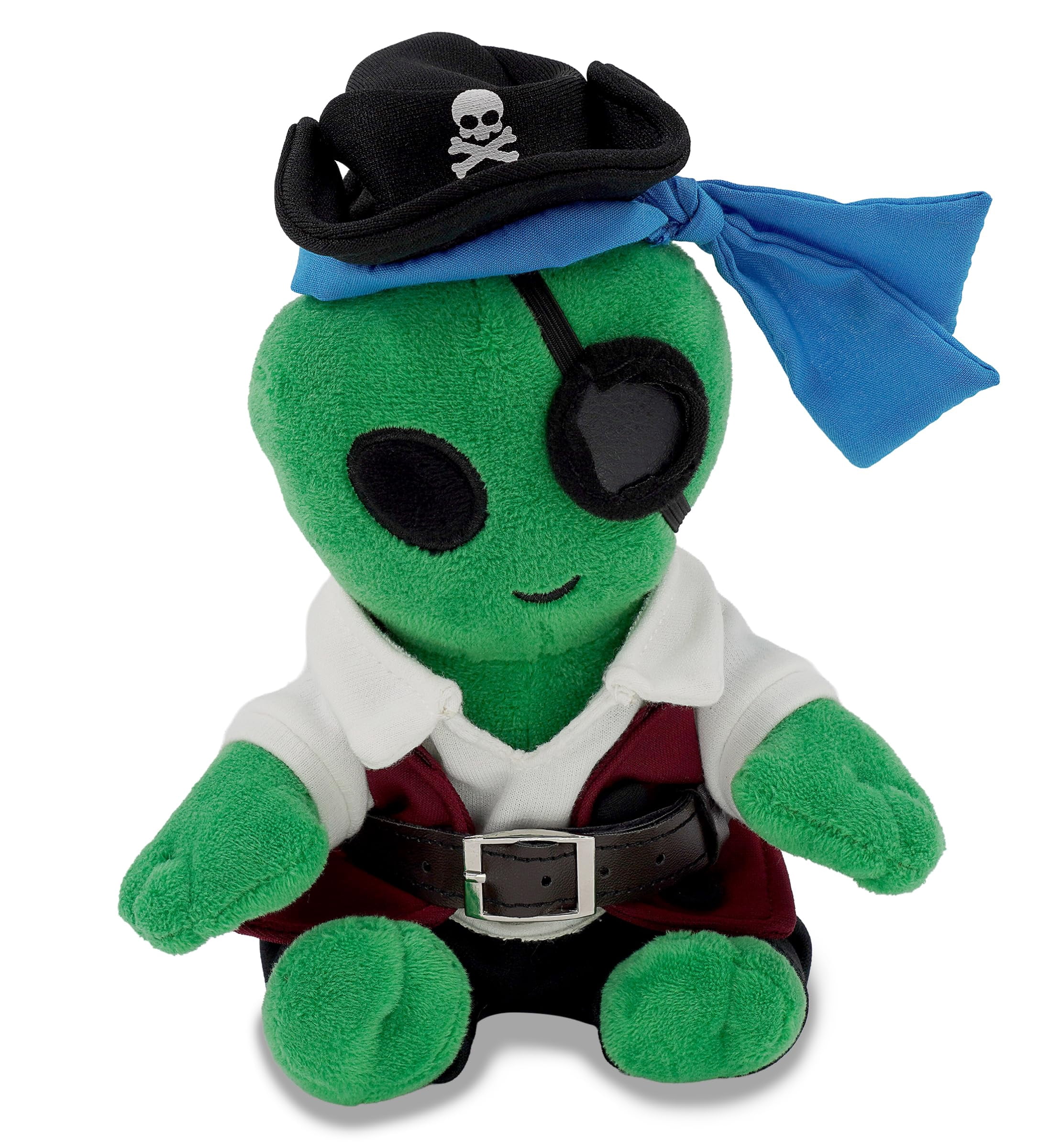 DolliBu Green Alien Stuffed Animal With Pirate Dress Up Set - Sea ...