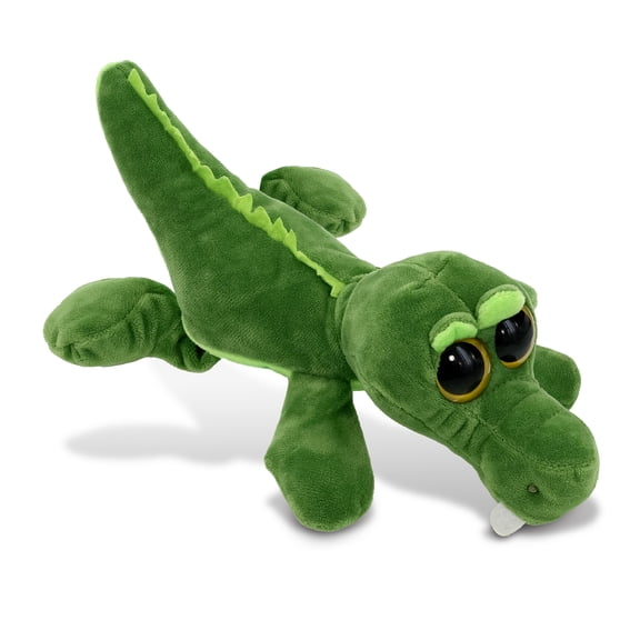 DolliBu Green Alligator Stuffed Animal - Super Soft Alligator Plush, Huggable Big Eyes Plush Animal Alligator Toy, Wild Animal Gator Plush, Cute Stuffed Animal Gift for Kids and Adults - 6 Inches