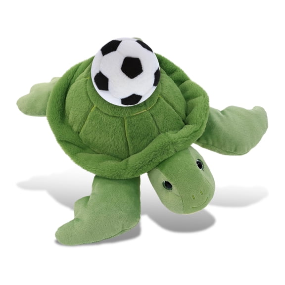 DolliBu Green Sea Turtle - Super Soft Stuffed Animal with Soccer Ball Plush - Huggable Turtle, Playtime Plush Toy, Ocean Life Gift, Cute Plush Doll Animal Toy for Kids and Adults - 13 Inches