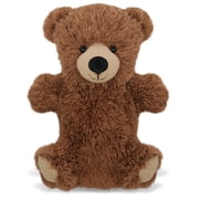 DolliBu Grizzly Bear Plush Hand Puppet - Super Soft Stuffed Animal Grizzly Bear Puppet Toy for Kids, Educational Cute Plush Puppets for Teaching, Games, and Shows
