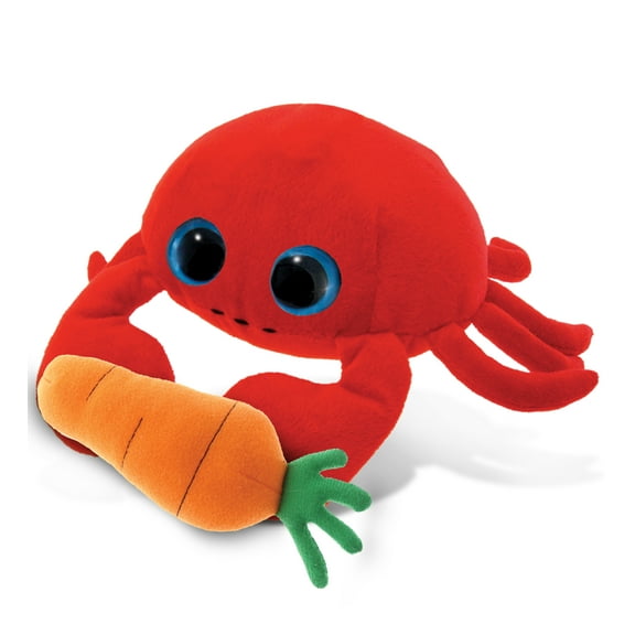 DolliBu Happy Easter Big-Eyed Red Crab with Carrot - Cute Stuffed Animals with Carrot Plush Toy, Perfect Easter Gift, Spring Easter Plush Animal - 6 Inches
