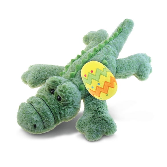DolliBu Happy Easter Super Soft Large Alligator with Yellow Easter Egg Plush - Cute Stuffed Animals for Easter Basket, Easter Egg Stuffed Animal Spring Toys for Girls, Boy, Baby - 16.5 Inches