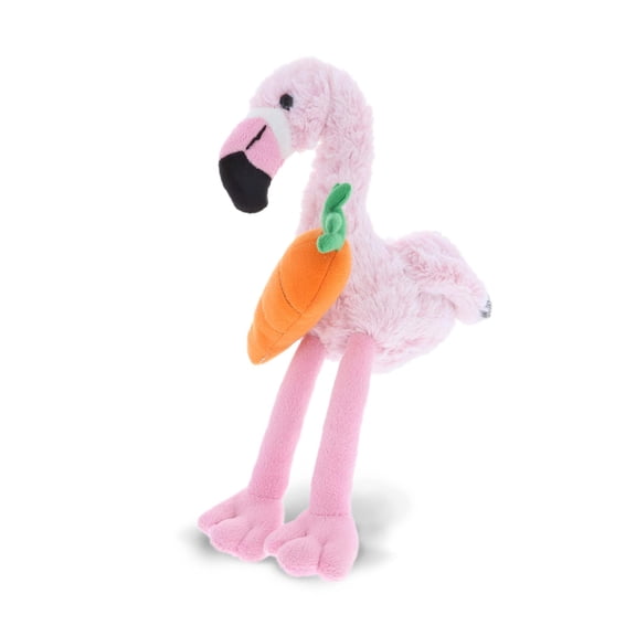 DolliBu Happy Easter Super Soft Plush Pink Flamingo with Carrot - 8" inches