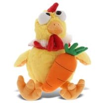 DolliBu Happy Easter Super Soft Plush Yellow Rooster with Carrot - Stuffed Animals with Carrot Plush Toy, Perfect Easter Holiday Surprise Gift, Spring Easter Farm Life Plush Animal - 10.5"
