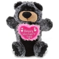 thumbnail image 1 of DolliBu Happy Mother's Day Black Bear Plush Hand Puppet - Cute Stuffed Animal Present With Pink Heart Message for Best Mommy, Grandma, Wife, Daughter - Cute Wild Life Plush Puppet Toy Gift - 9 Inches, 1 of 6