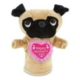 thumbnail image 1 of DolliBu Happy Mother's Day Pug Dog Plush Hand Puppet - Cute Stuffed Animal Present With Pink Heart Message for Best Mommy, Grandma, Wife, Daughter - Cute Wild Life Plush Puppet Toy Gift - 10 Inches, 1 of 6