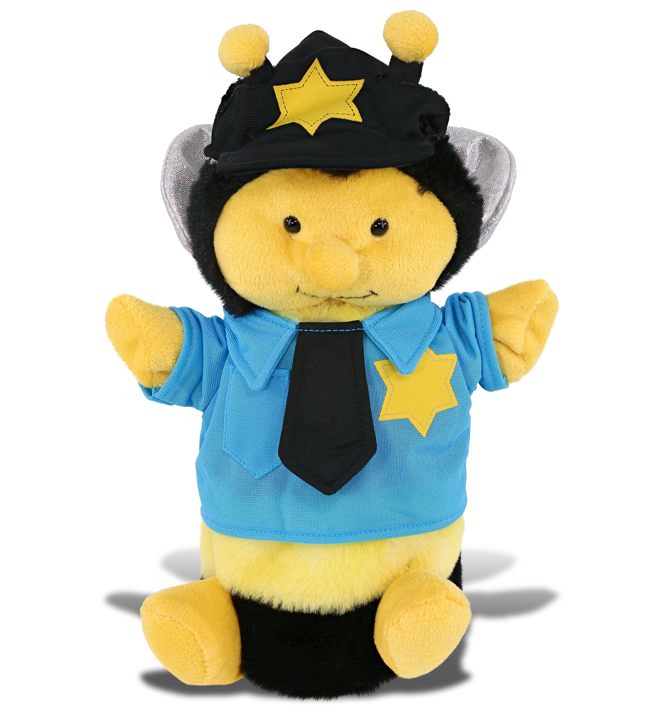 DolliBu Honeybee Police Officer Super Soft Plush Hand Puppet Toy - Soft ...