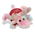 thumbnail image 1 of DolliBu I LOVE YOU Rainbow Lying Moose Plush- Cute Stuffed Animal with Red Shirt For Special Occasions Like, Valentine, Anniversary, Romantic Date, Boyfriend, or Girlfriend Gift - 9.5 inches, 1 of 6