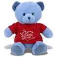 thumbnail image 1 of DolliBu I LOVE YOU Super Soft Baby Blue Bear Plush- Cute Stuffed Blue Bear Animal with Red Shirt For Valentine, Anniversary, Romantic Date, Boyfriend, or Girlfriend Gift - 8 inches, 1 of 6