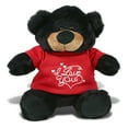 thumbnail image 1 of DolliBu I LOVE YOU Super Soft Black Bear Plush- Cute Stuffed Black Bear Animal with Red Shirt For Valentine, Anniversary, Romantic Date, Boyfriend, or Girlfriend Gift - 9 Inches, 1 of 7