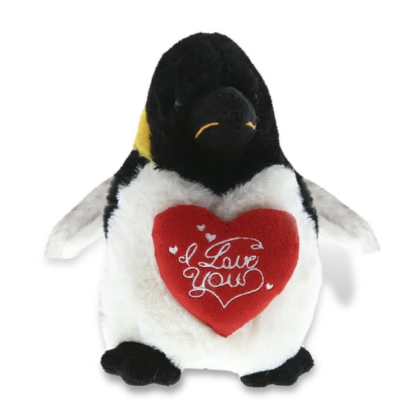 DolliBu I Love You Heart Emperor Penguin Plush - 7 inches